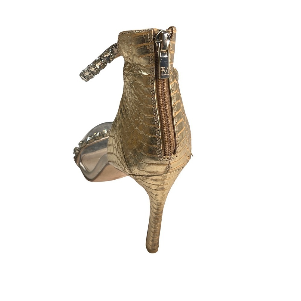 Pelle Moda Heels in Snakeskin and Gold - Size 8 1/2 - Previously Worn! - Picture 2 of 5
